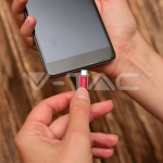 1м. Тип C USB Кабел Червен Серия "Ruby"