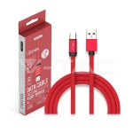 1м. Тип C USB Кабел Червен Серия "Ruby"