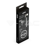 1м. Микро USB Кабел Черен Серия "Diamond"