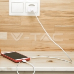 Зарядно 2.1А Type-C Кабел Бяло