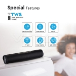 Преносима Bluetooth Touch Колона Цилиндър FM USB TWS TF Слот 1200mah