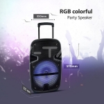 35W Преносима Колона Тип "Куфар" с Микрофон RF Контрол 12 inch RGB