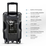 35W Преносима Колона Тип "Куфар" с Микрофон RF Контрол 12 inch RGB