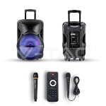 50W Колона С 1 Безжичен + 1 Жичен Микрофон RF Контрол 15inch