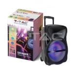 50W Колона С 1 Безжичен + 1 Жичен Микрофон RF Контрол 15inch