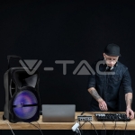 50W Колона С 1 Безжичен + 1 Жичен Микрофон RF Контрол 15inch