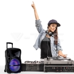 50W Колона С 1 Безжичен + 1 Жичен Микрофон RF Контрол 15inch