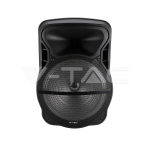 50W Колона С 1 Безжичен + 1 Жичен Микрофон RF Контрол 15inch