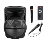 50W Колона С 1 Безжичен + 1 Жичен Микрофон RF Контрол 15inch