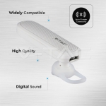 Bluetooth Слушалка 70mAh Бяла