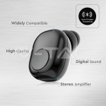 Bluetooth Слушалка 55mAh Черна