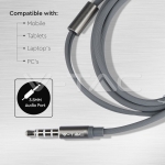 Аудио Слушалка Сива