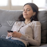 Аудио Слушалка Златна