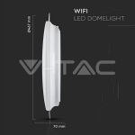 LED Плафониета 40W SMART Ф350 Звезди Топла + Студена Светлина