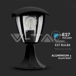 Градиснки Стълб 30см E27 Черен IP44