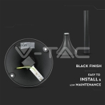 Градиснки Стълб 60см E27 Черен IP44