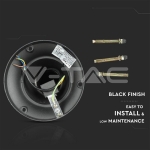 Градиснки Лампа 1ХE27 1365мм Черен IP44