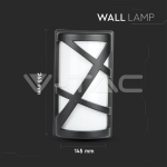 Аплик за Стена E27 Черен Мат