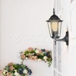 Аплик за Стена E27 Черен Мат На Горе