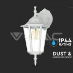 Аплик за Стена E27 Бял Мат На Долу