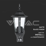 Аплик за Стена Сензор E27 Черен Мат