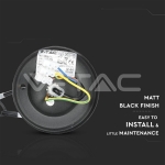 Градинска Висяща Лампа E27 Мат Черен