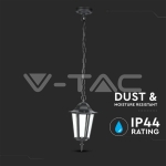 Градинска Висяща Лампа E27 Мат Черен