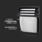 Градински Аплик Матирано Стъкло Черен Мат