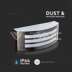 Градински Аплик Е27 Сатен Никел / PC IP44 2 Линии