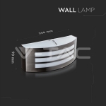 Градински Аплик Е27 Сатен Никел / PC IP44 2 Линии