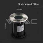 Тяло за Вграждане В Земя Сатен Никел Кръг Черен GU10 IP65