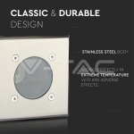 Тяло за Вграждане В Земя Сатен Никел Квадрат Черен GU10 IP65