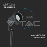 Тяло С Колче за Земя Алуминий Черно GU10 IP44