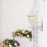 Фенер за Стена Четиристен Бял Малък