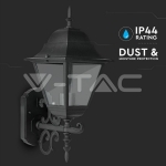 Фенер за Стена Четиристен Черен Голям