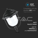 Градински Фенер 1 x E27 Черен Висящ