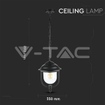 Градински Фенер 1 x E27 Черен Висящ