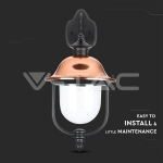 Градински Фенер 1 x E27 Черен Надолу