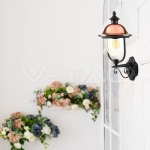 Градински Фенер 1 x E27 Черен Нагоре