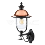 Градински Фенер 1 x E27 Черен Нагоре