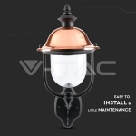 Градински Фенер 1 x E27 Черен Нагоре