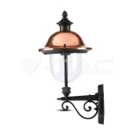 Градински Фенер 1 x E27 Черен Нагоре