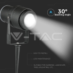 12W Градинска Лампа Тип Колче Черно Тяло Зелено