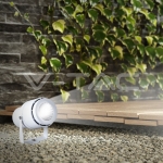 12W Градинска Лампа Тип Колче Бяло Тяло Зелено