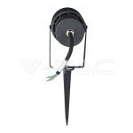 12W Градинска Лампа Тип Колче Сиво Тяло Зелено