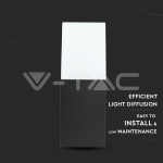 GU10 Градинска Стенна Лампа Черна Квадрат IP54