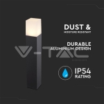 GU10 Градинска Наземна Лампа Черна Квадрат 50CM IP54