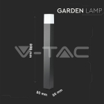 GU10 Градинска Наземна Лампа Черна Квадрат 80CM IP54