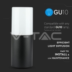 GU10 Градинска Стенна Лампа Черна Цилиндър IP54