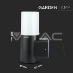 GU10 Градинска Стенна Лампа Черна Цилиндър IP54